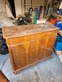 Cassettone antico in noce - 4 cassetti