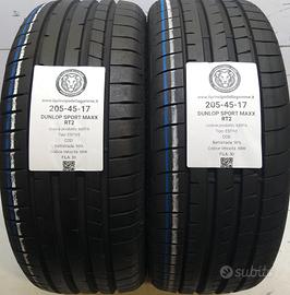 2 GOMME 205 45 17 DUNLOP A68916