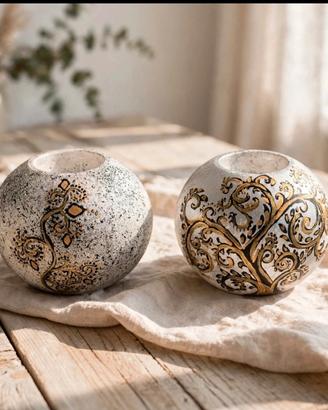 coppia porta candele Sfera 
