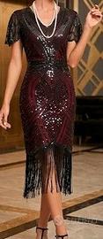 Viloree Vestiti Anni 20 Donna con Paillettes e Fra