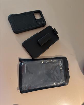 Custodia rugged con clip 360 per iphone 17 pro max