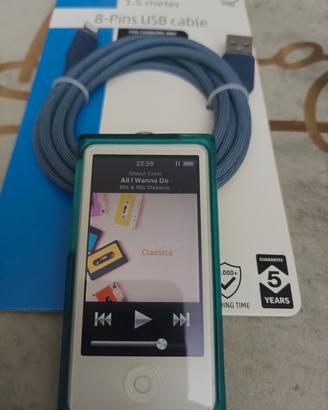 APPLE IPOD NANO 7TH GEN BIANCO/ARGENTO 16GB