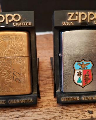 2 accendini Zippo anni 80/90 originali con scatola