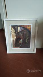 Dipinto su tela Vicolo sul mare 1973 F. Campese 19