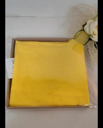 Coppia federe in cotone giallo 