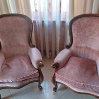 2 poltrone e 1 sedia a dondolo