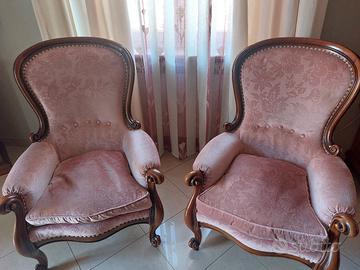 2 poltrone e 1 sedia a dondolo