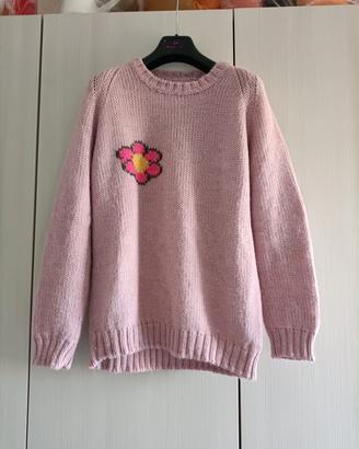 Maglione donna in lana con ricamo