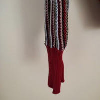 Cache coeur a righe toni del bordeaux