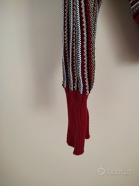 Cache coeur a righe toni del bordeaux