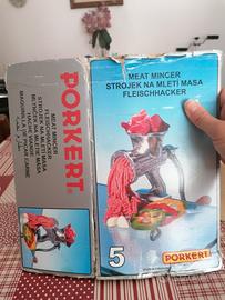 Tritacarne vintage Porkert in ghisa