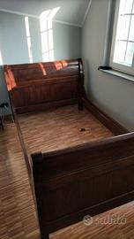 Letto antico stile impero in noce