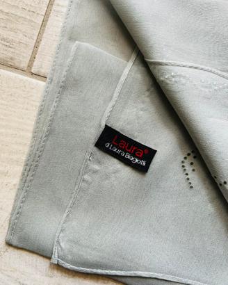 Foulard grigio Biagiotti 100% seta