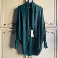 Cardigan  misto cachemire verde petrolio tg.U