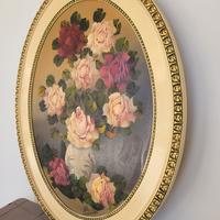 Quadro floreale ovale