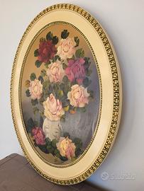 Quadro floreale ovale