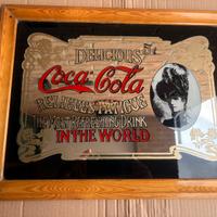 QUADRO A SPECCHIO COCA COLA ANNI 80 misure 35x45
