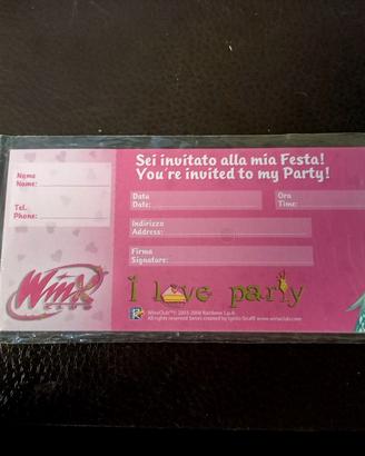 Biglietti Invito Festa Winx Nuovo