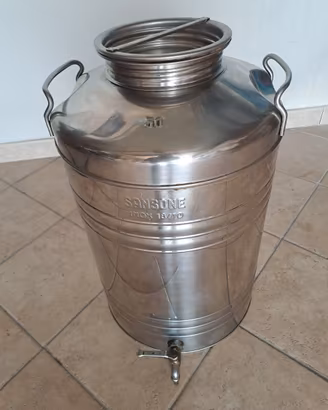 Bidone per olio acciaio inox