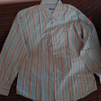 Camicia GREEN LEAVES verde a righe mis. XL