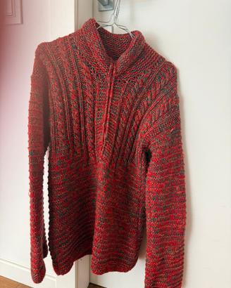 Maglione vintage in pura lana fatto a mano 1970