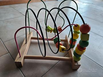 mula perlina di legno Rollercoaster giocattol