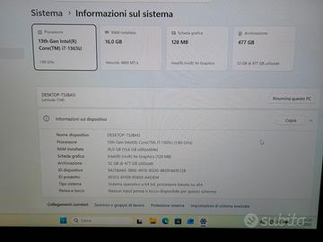 Dell latitude 13"  7340 i7-1365U/16GB/512gb m.2