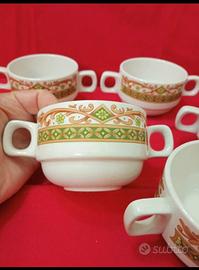 sei grande tazze in porcellana inglese