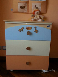 Lettino, fasciatoio cameretta completa Pali