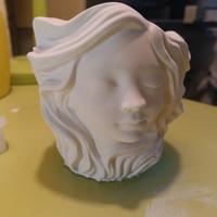 vaso in ceramica viso donna