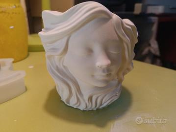 vaso in ceramica viso donna