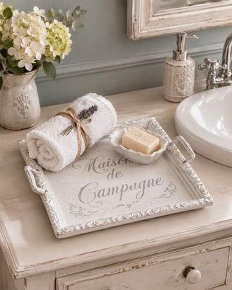 Quadretto Shabby Chic Decorativo in Legno