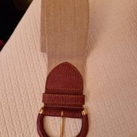 Cintura elasticizzata beige e marrone 