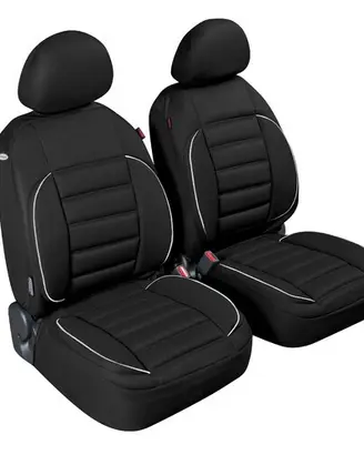 Coppia Coprisedili Anteriori Neri Super Imbottiti