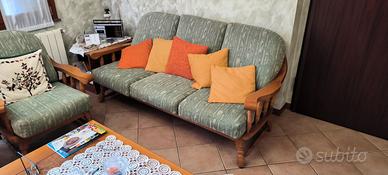 Divano 3 posti + 2 poltrone vintage
