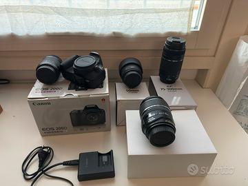 Canon Eos 200d + accessori e obiettivi