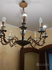 Lampadario vintage in ceramica