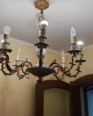 Lampadario vintage in ceramica