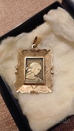 medaglione devozionale oro massiccio
