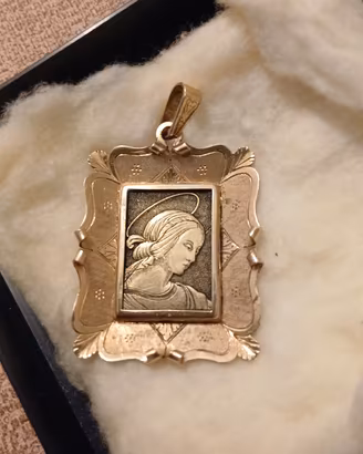 medaglione devozionale oro massiccio