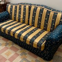 Divano 3 posti classico blu e oro – 2 metri – €150