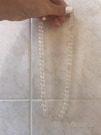 Collana con perle effetto avorio