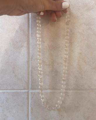 Collana con perle effetto avorio