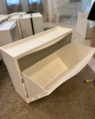 IKEA TRONES Set 2 scarpiere bianche Pari al nuovo