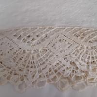coperta matrimoniale in piquet con pizzo 