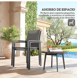 6 sedie giardino nuove