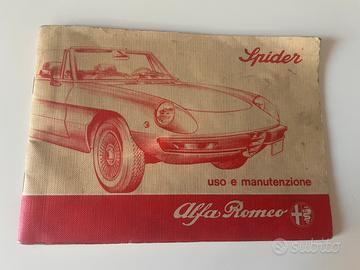 Libretto Uso e Manutenzione  Alfa Romeo Spider