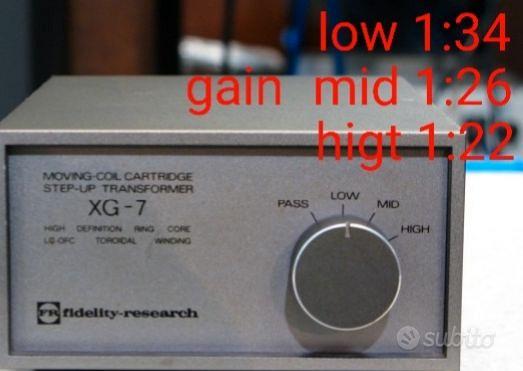 Fidelity Research XG-7 step up - Audio/Video In vendita a Roma