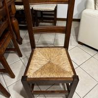 Set 6 sedie rustiche