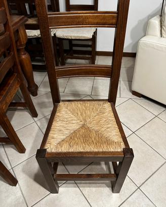 Set 6 sedie rustiche